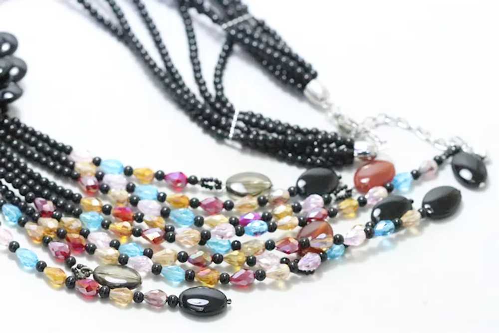 Vintage Joan Rivers Runway Onyx Beads Necklace - image 5