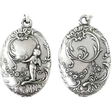 Arcane Art Nouveau Silver Gilt Lorgnette – Gem Set Love