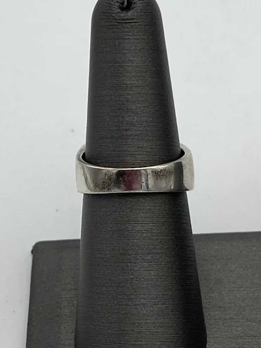 Green Flourite Stone Sterling Silver Ring Size 6 … - image 3