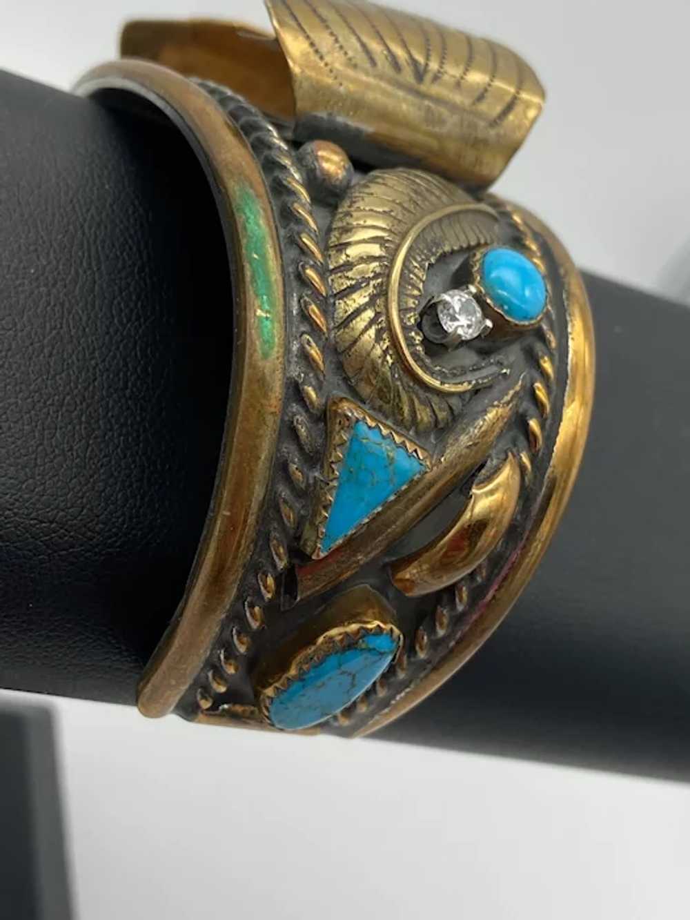 Navajo / Native American Turquoise and CZ Stones,… - image 11