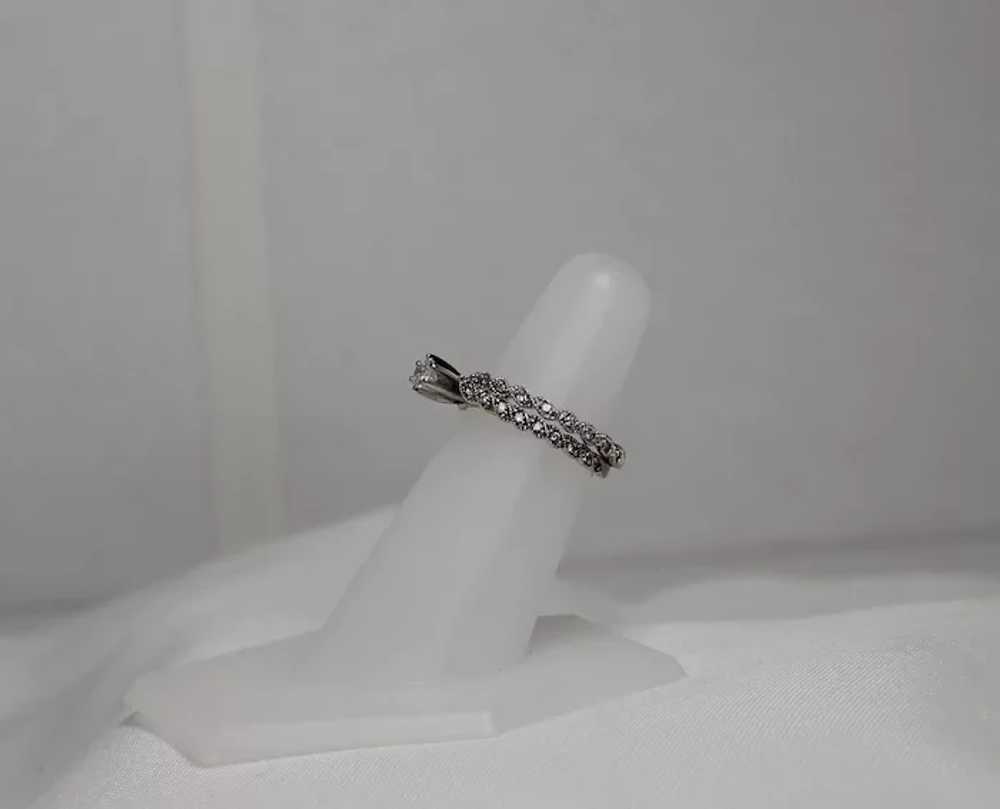 Diamond Wedding Set, 1/2 ctw, 14Kt WG - image 2