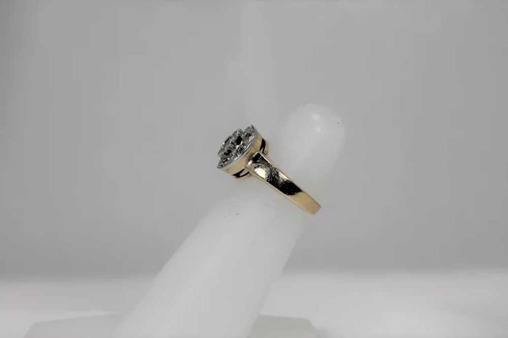 Buckle Diamond Pinky Ring, 14K YG,WG - image 2