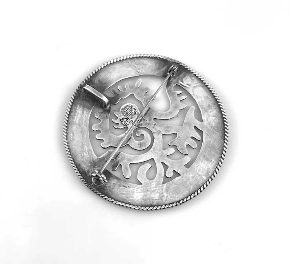 SIGNED Vintage 1950s Handmade Sterling Silver Mex… - image 3