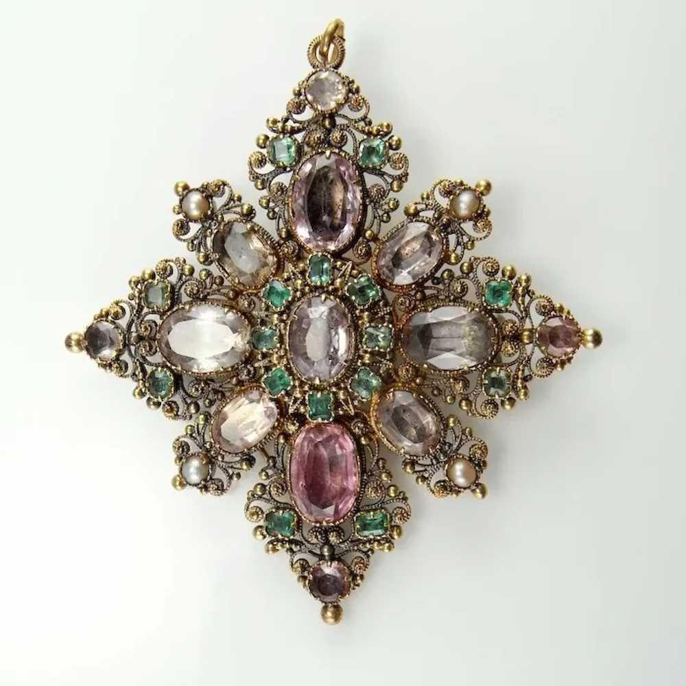 Georgian Brooch Georgian Pink Georgian Jewelry Ge… - image 8