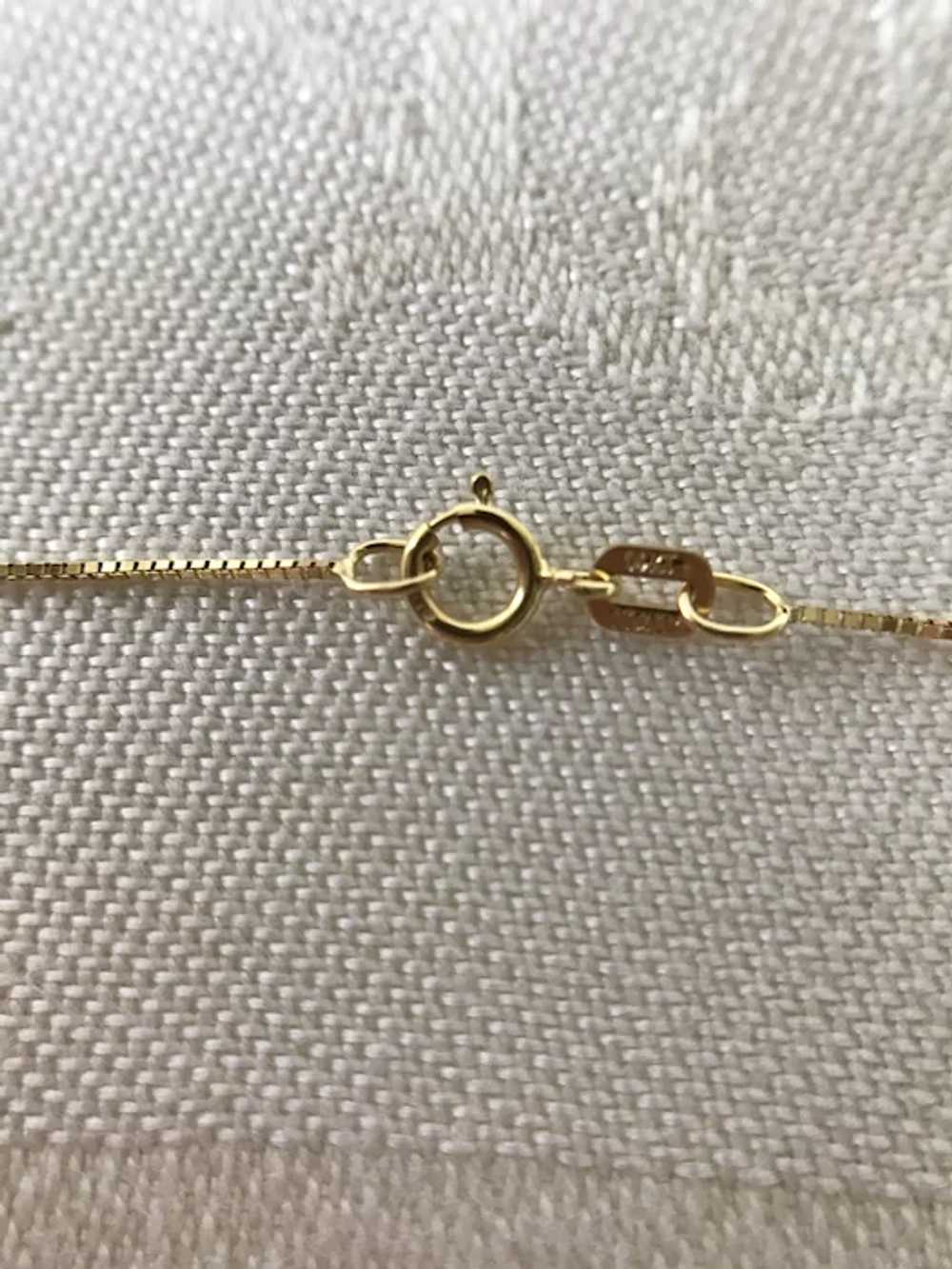 Etched 14K Gold Heart Pendant Necklace - image 4