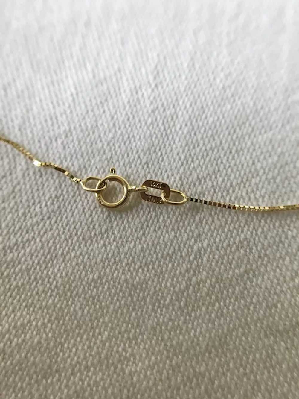 Etched 14K Gold Heart Pendant Necklace - image 8