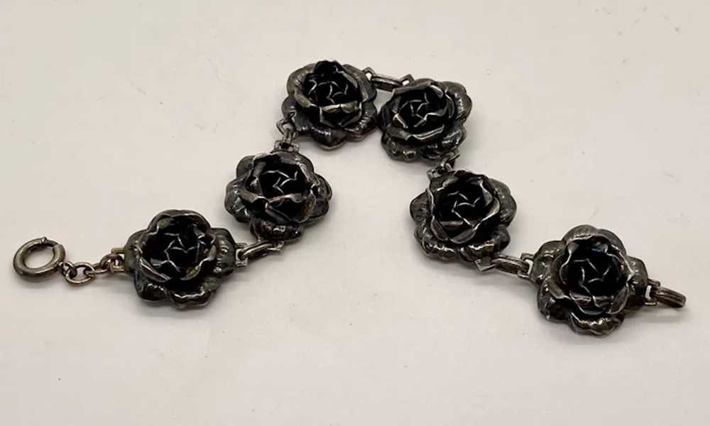 Beautiful 1940s Sterling Silver Three Dimensional… - image 2