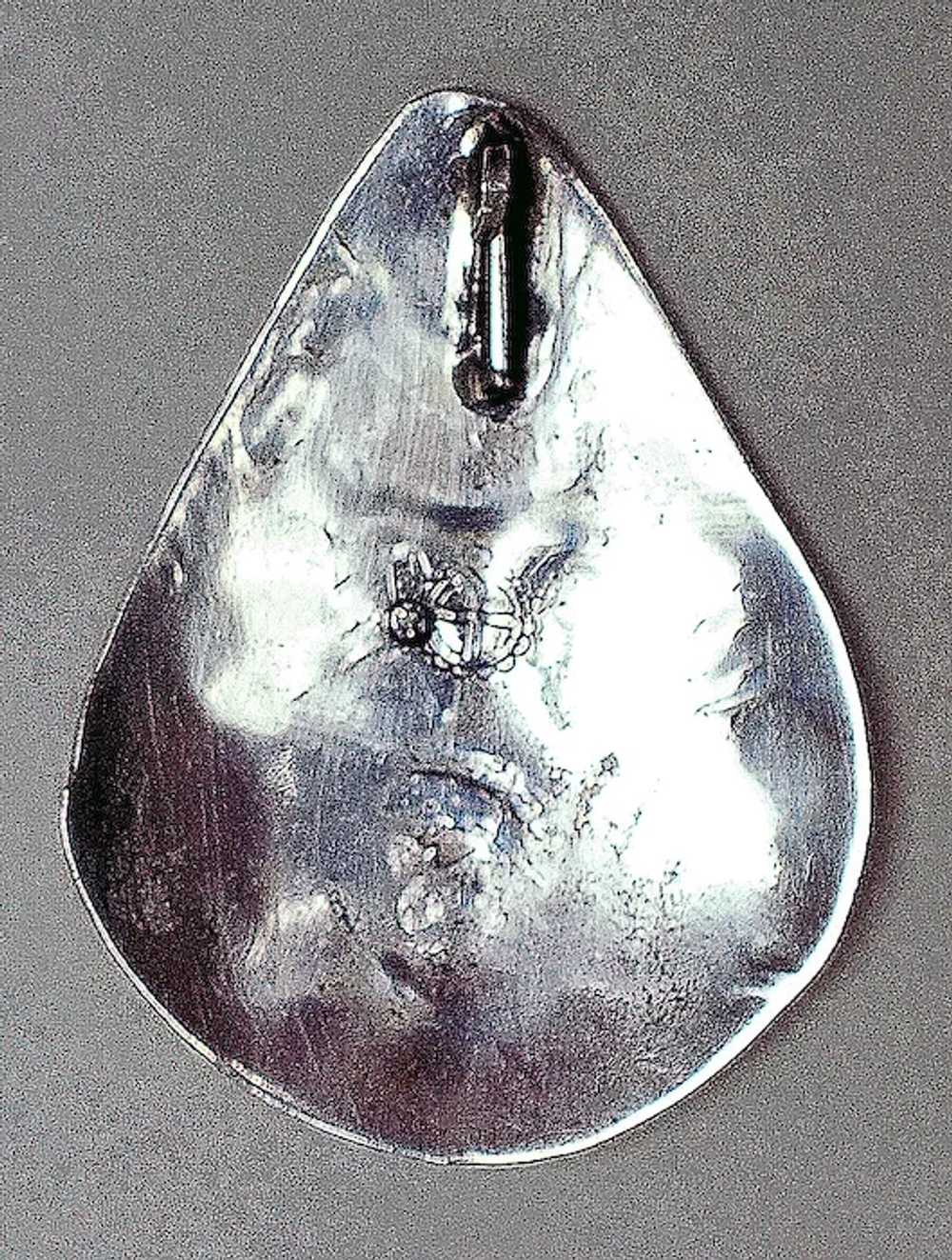 Hopi Silvercraft Inlaid Pendant - image 2