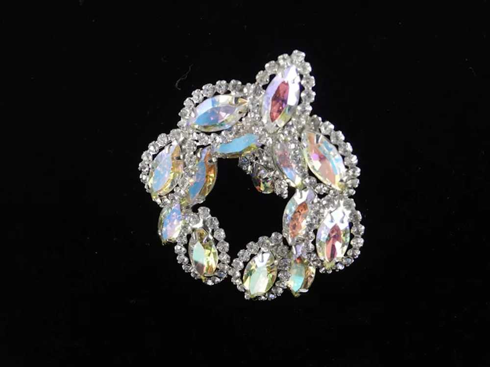 Weiss Flame Wreath Rhinestone Dangle Brooch Pin R… - image 4