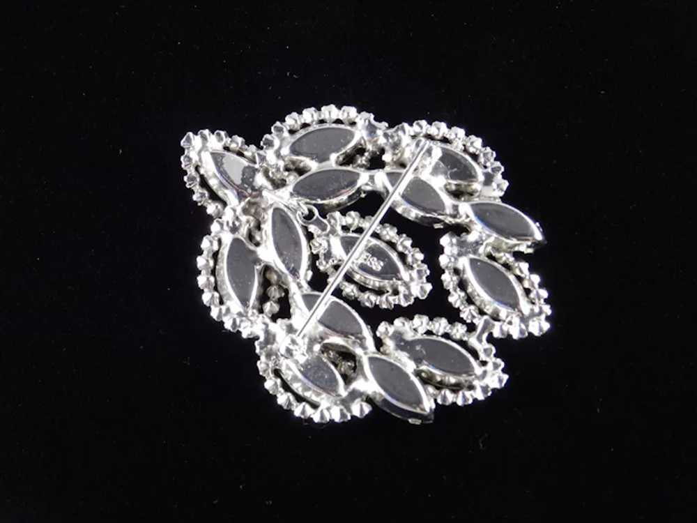 Weiss Flame Wreath Rhinestone Dangle Brooch Pin R… - image 5