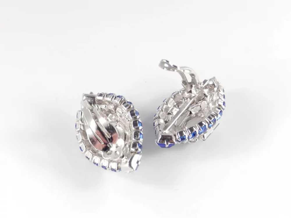 Dramatic Domed Deco Revival Rhinestone Earrings - image 6