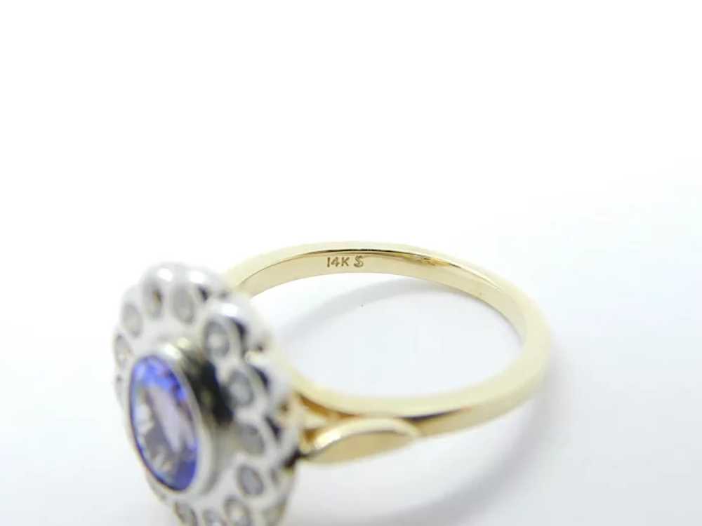 Vintage 1.85 ctw Tanzanite and Diamond Scalloped … - image 10