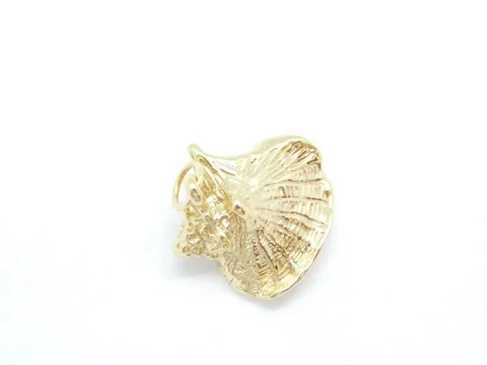 Nautical Queen Conch Shell Charm 14k Yellow Gold - image 5