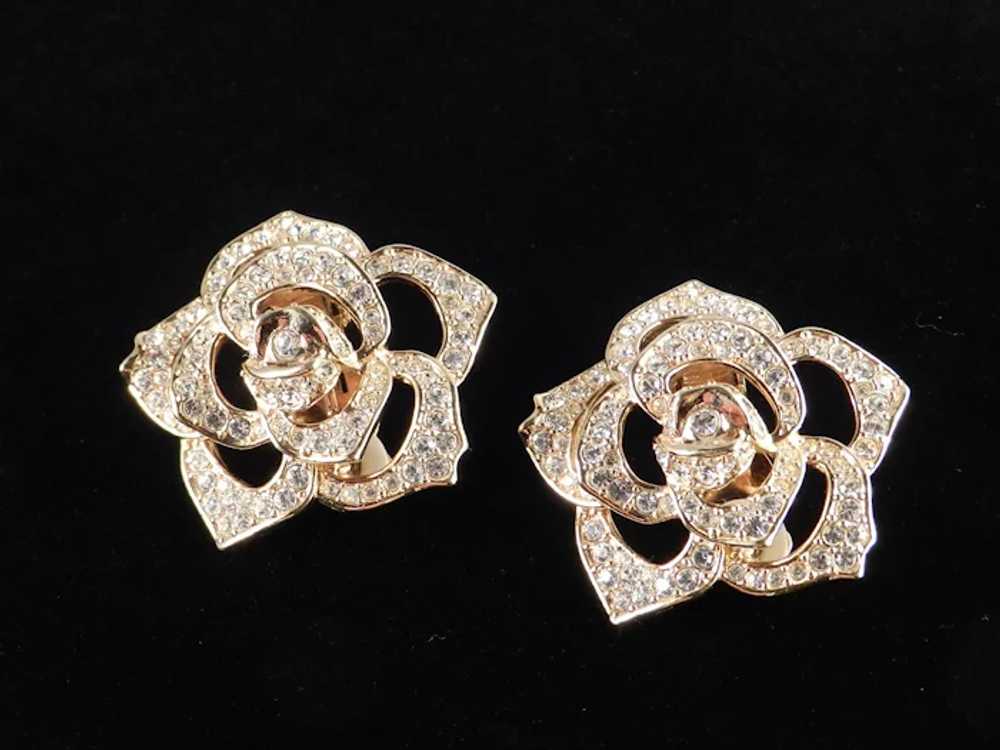 Elizabeth Taylor Avon Pave Crystal Rose Rhineston… - image 2