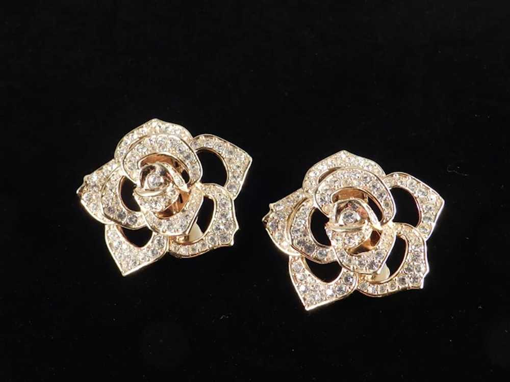 Elizabeth Taylor Avon Pave Crystal Rose Rhineston… - image 3