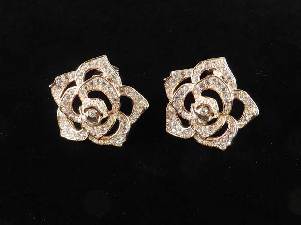 Elizabeth Taylor Avon Pave Crystal Rose Rhineston… - image 4