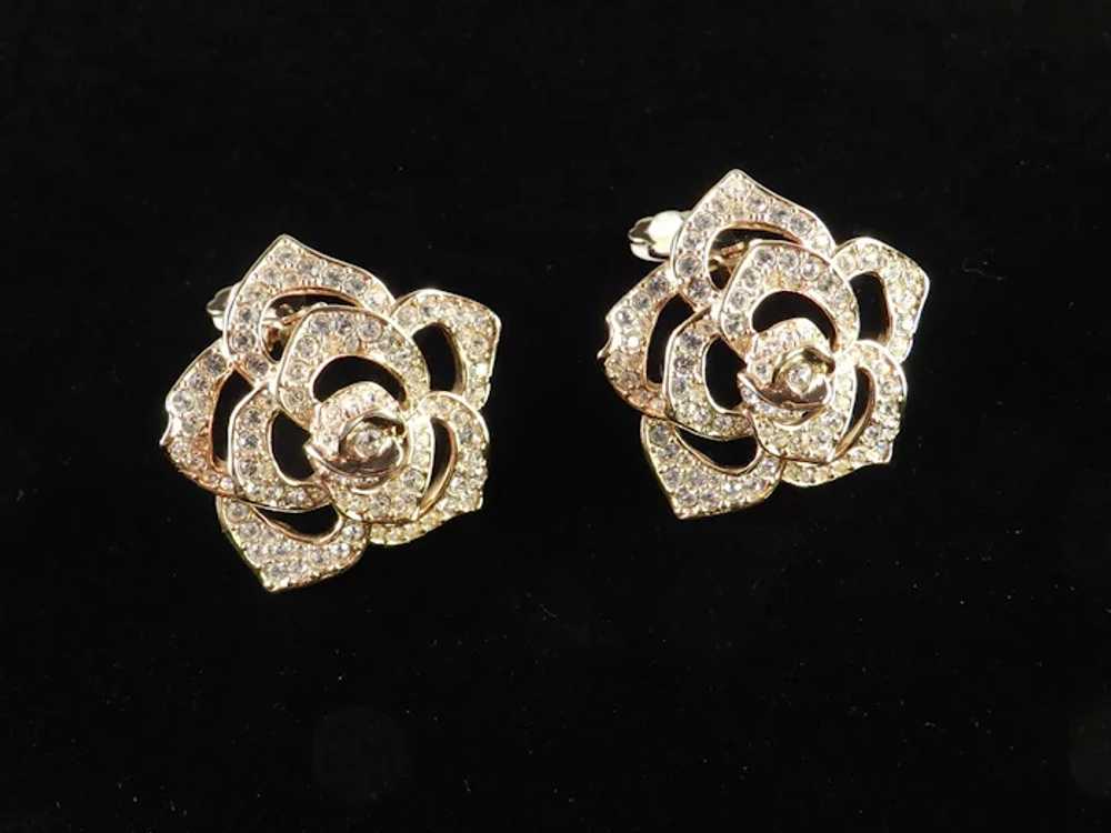 Elizabeth Taylor Avon Pave Crystal Rose Rhineston… - image 5