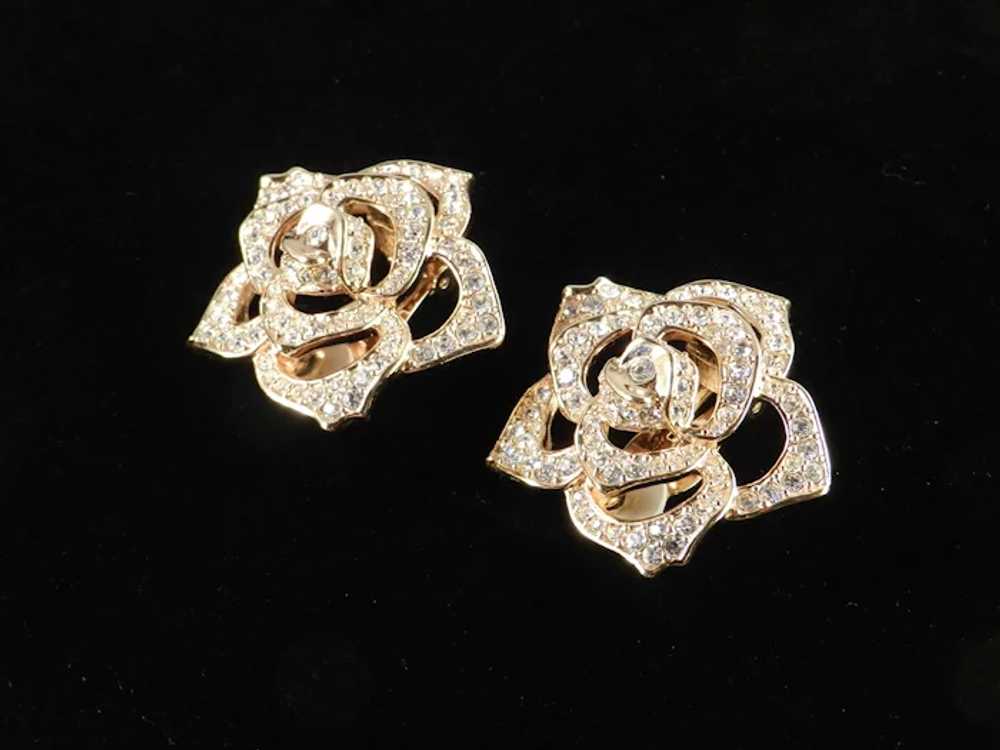 Elizabeth Taylor Avon Pave Crystal Rose Rhineston… - image 6