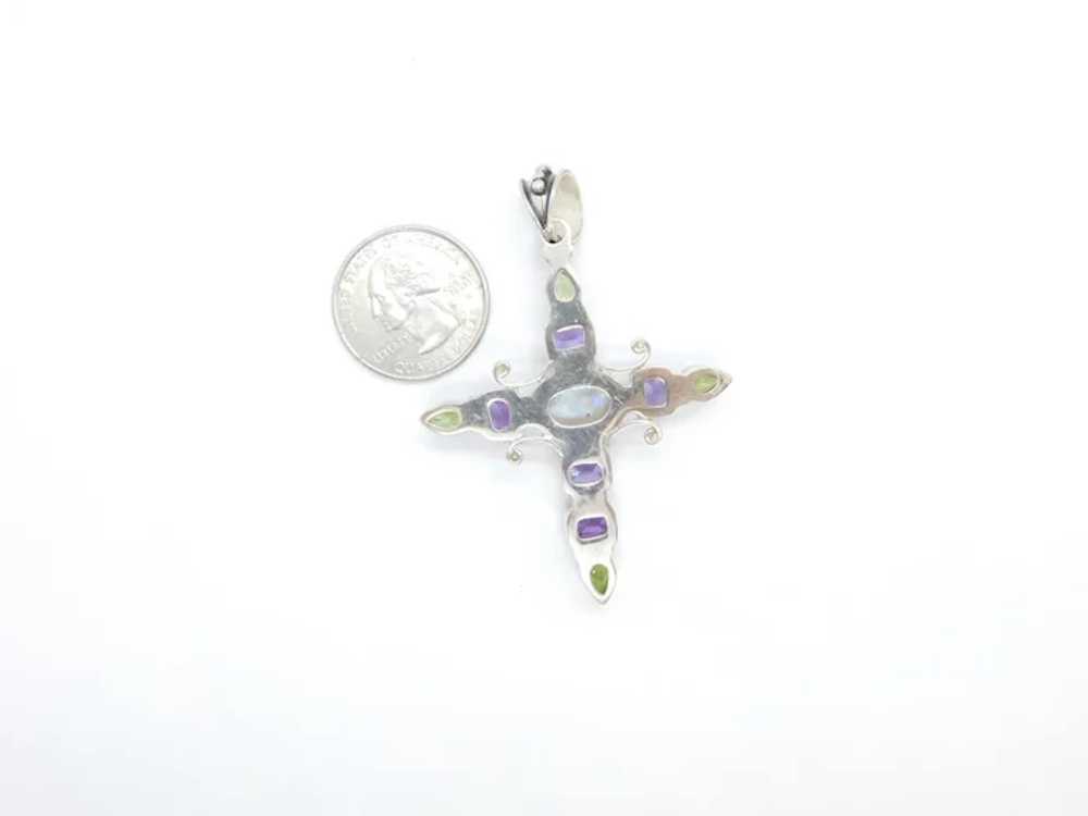 Religious 13.59 ctw Moonstone, Amethyst and Perid… - image 4