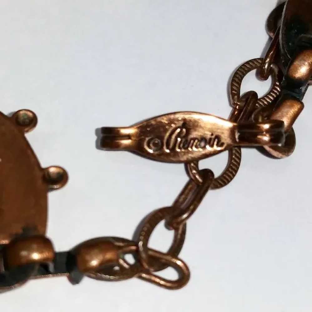 Vintage Renoir Copper Necklace Earrings Set Anodi… - image 10