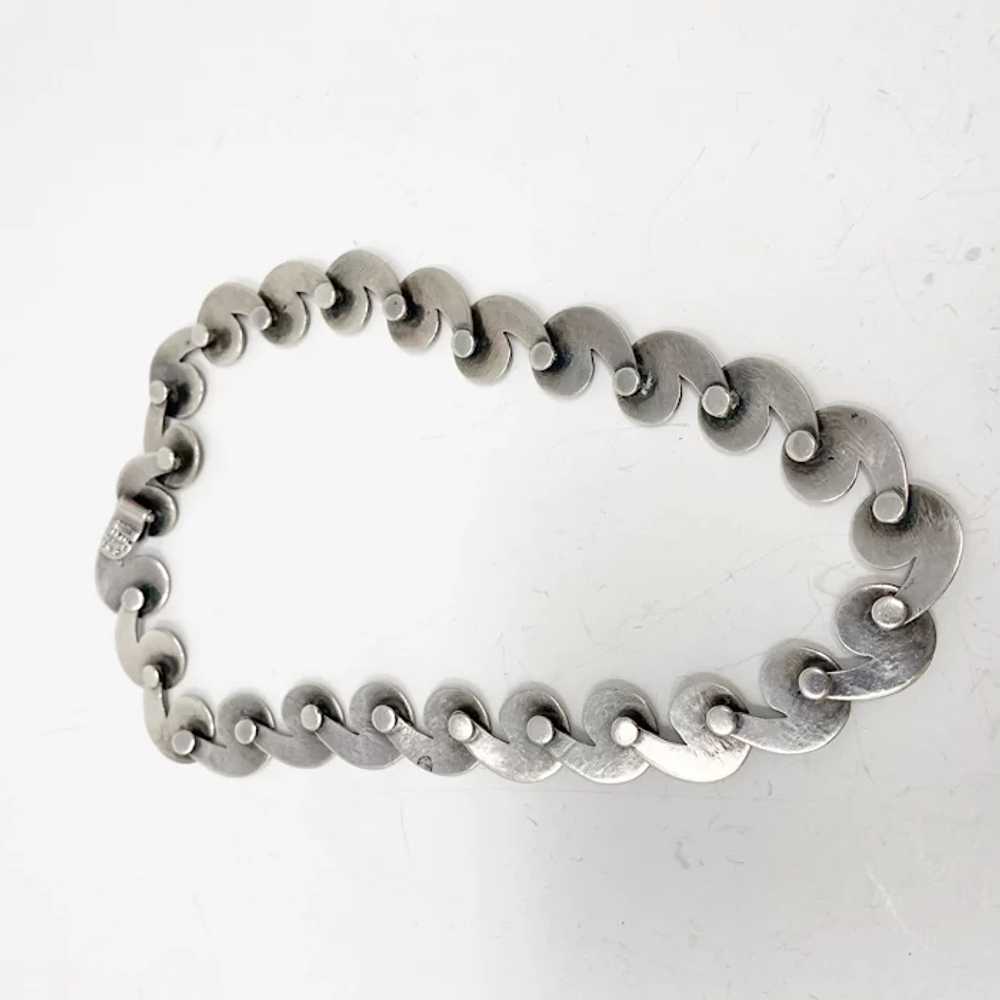Vintage Los Castillo Taxco silver spiral necklace… - image 11