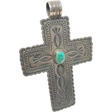 340 Vintage sterling cross pendant by Don Lucas - image 1