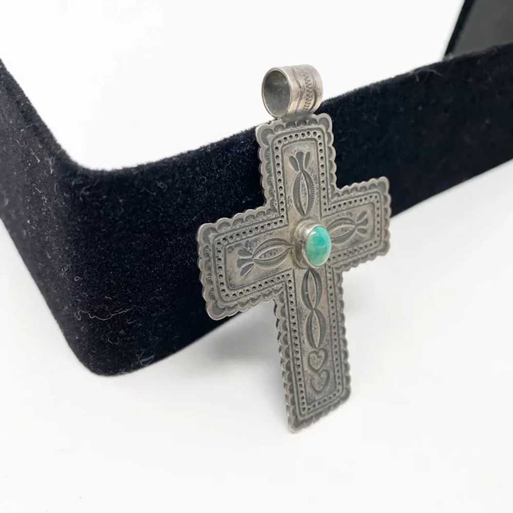 340 Vintage sterling cross pendant by Don Lucas - image 2