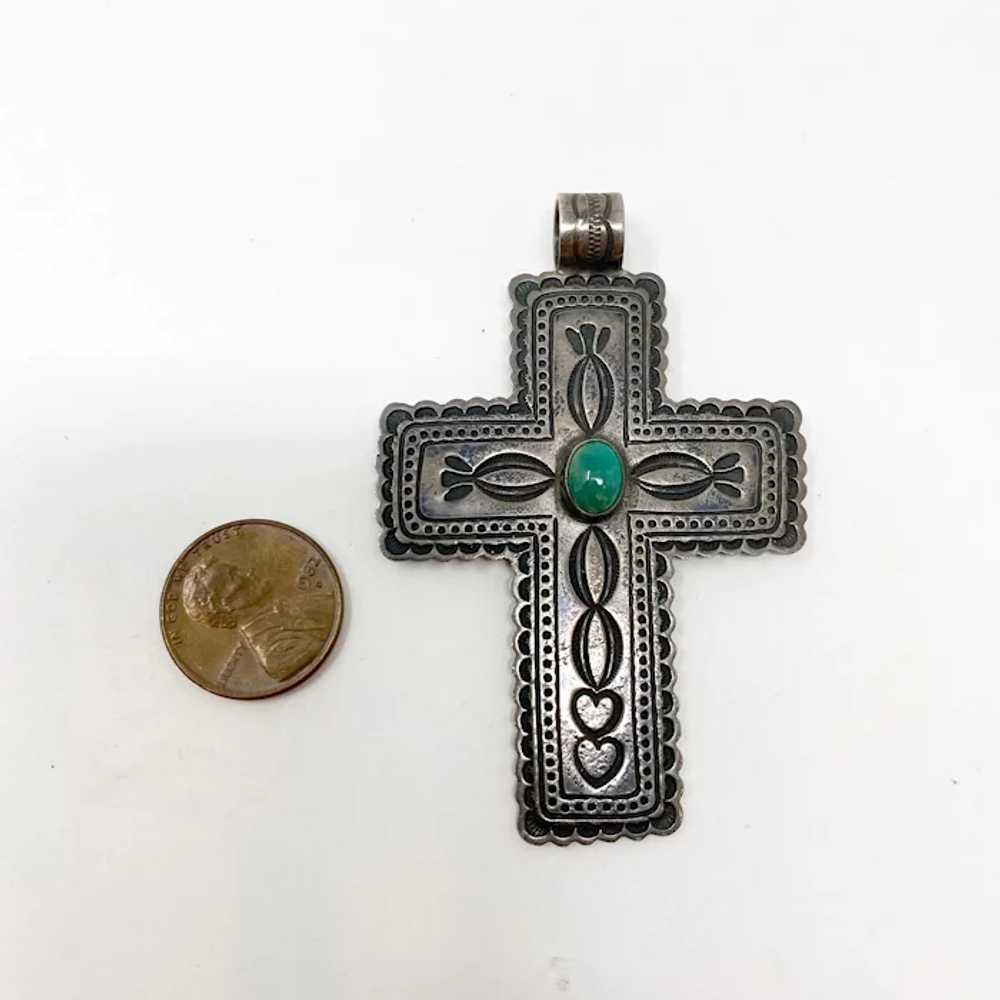 340 Vintage sterling cross pendant by Don Lucas - image 3