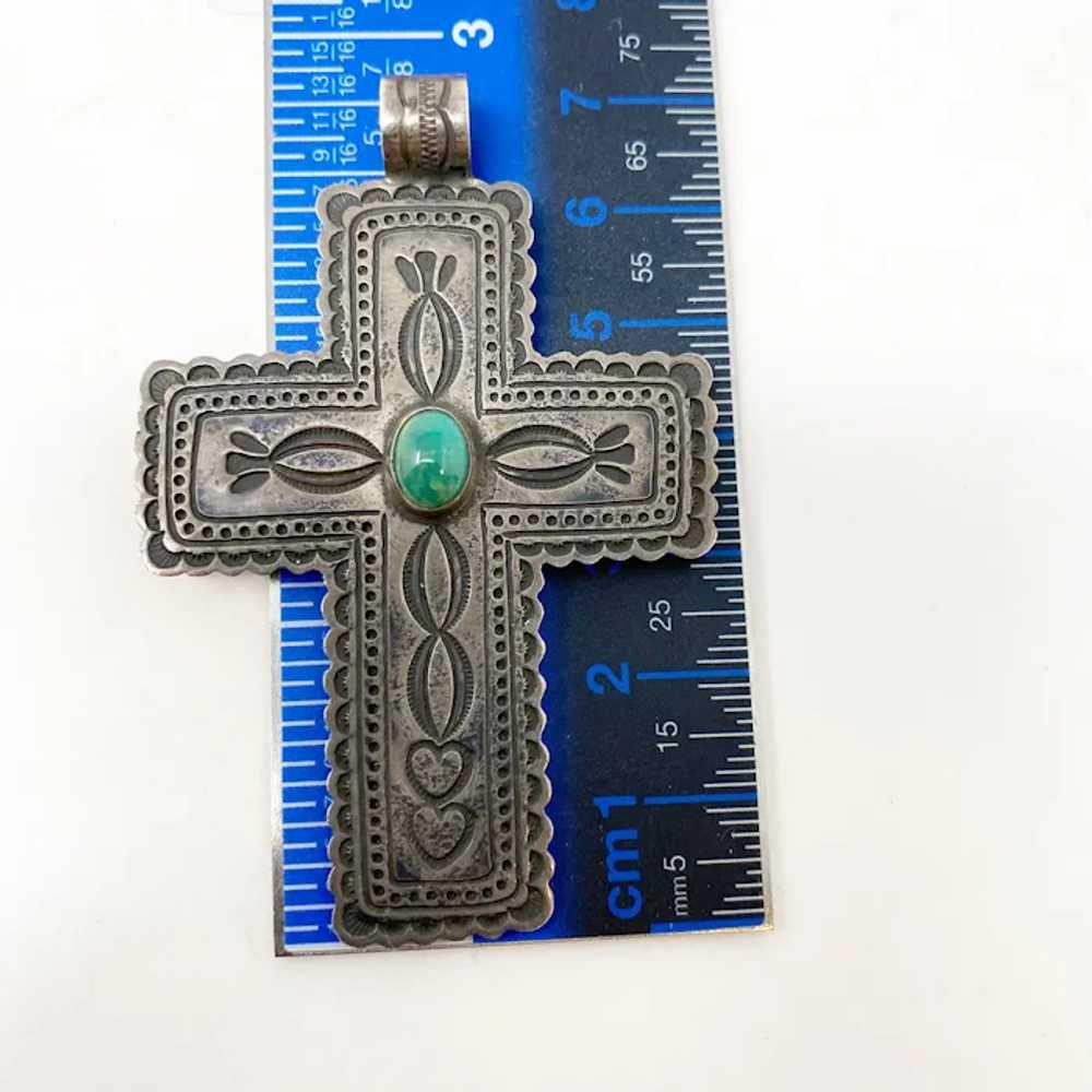 340 Vintage sterling cross pendant by Don Lucas - image 5