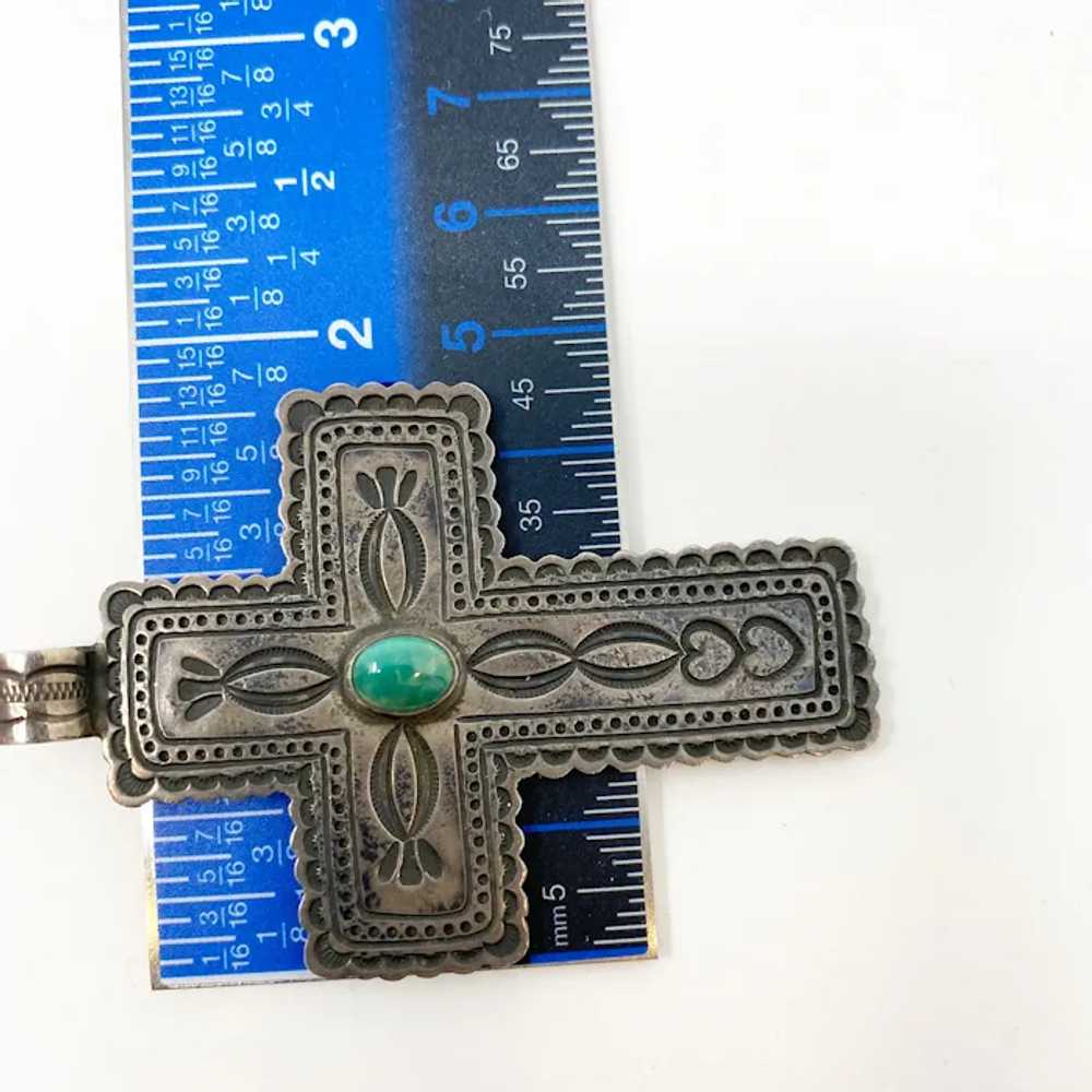 340 Vintage sterling cross pendant by Don Lucas - image 6