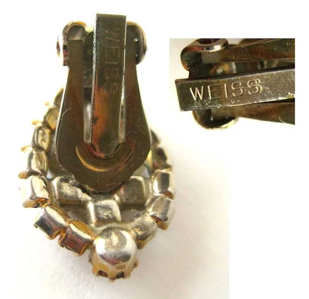 Weiss Hazel Enamel Rhinestone Bracelet and Clip O… - image 4