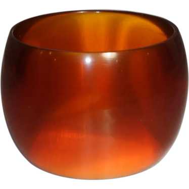 Extra WIDE Transparent Brown Lucite Bangle Bracele