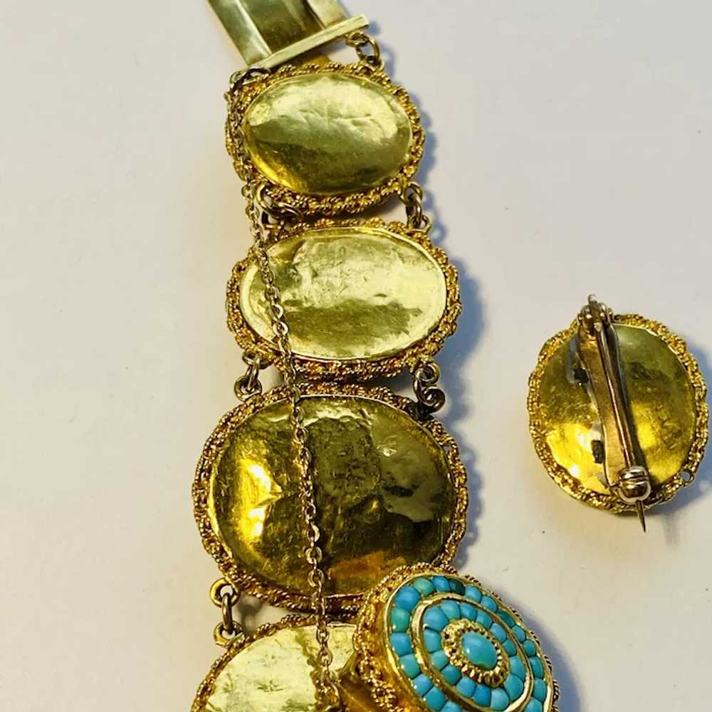 Victorian 18k Turquoise Bracelet French - image 12