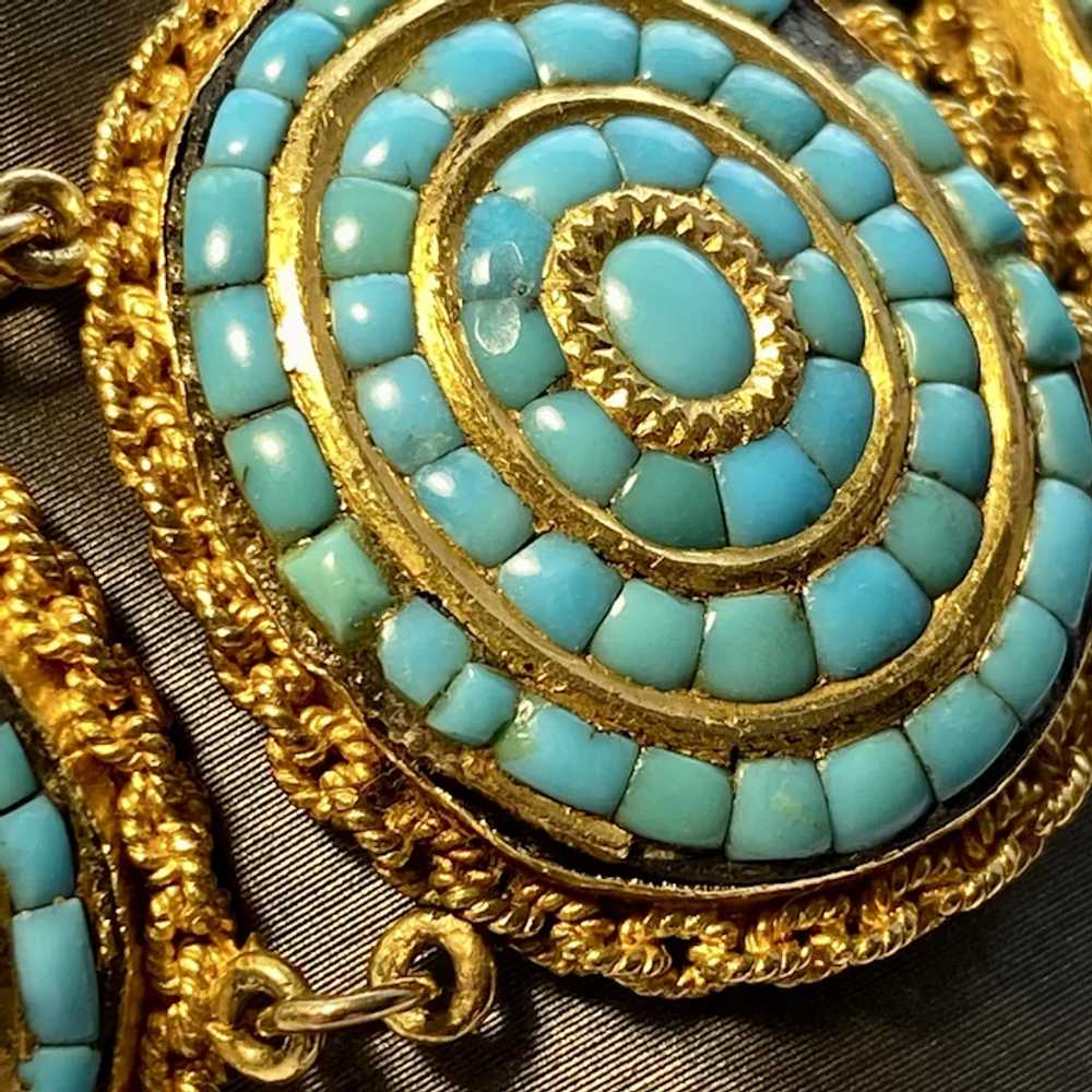 Victorian 18k Turquoise Bracelet French - image 4