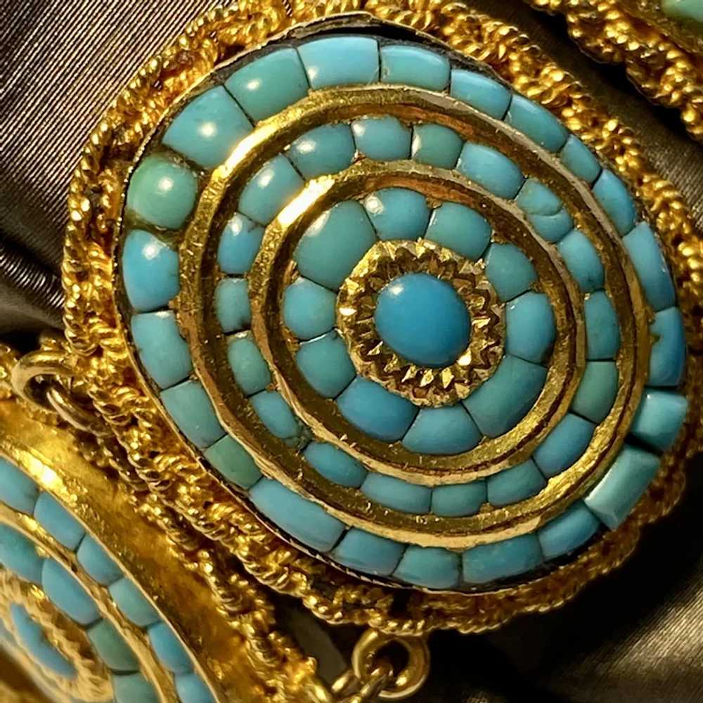 Victorian 18k Turquoise Bracelet French - image 6