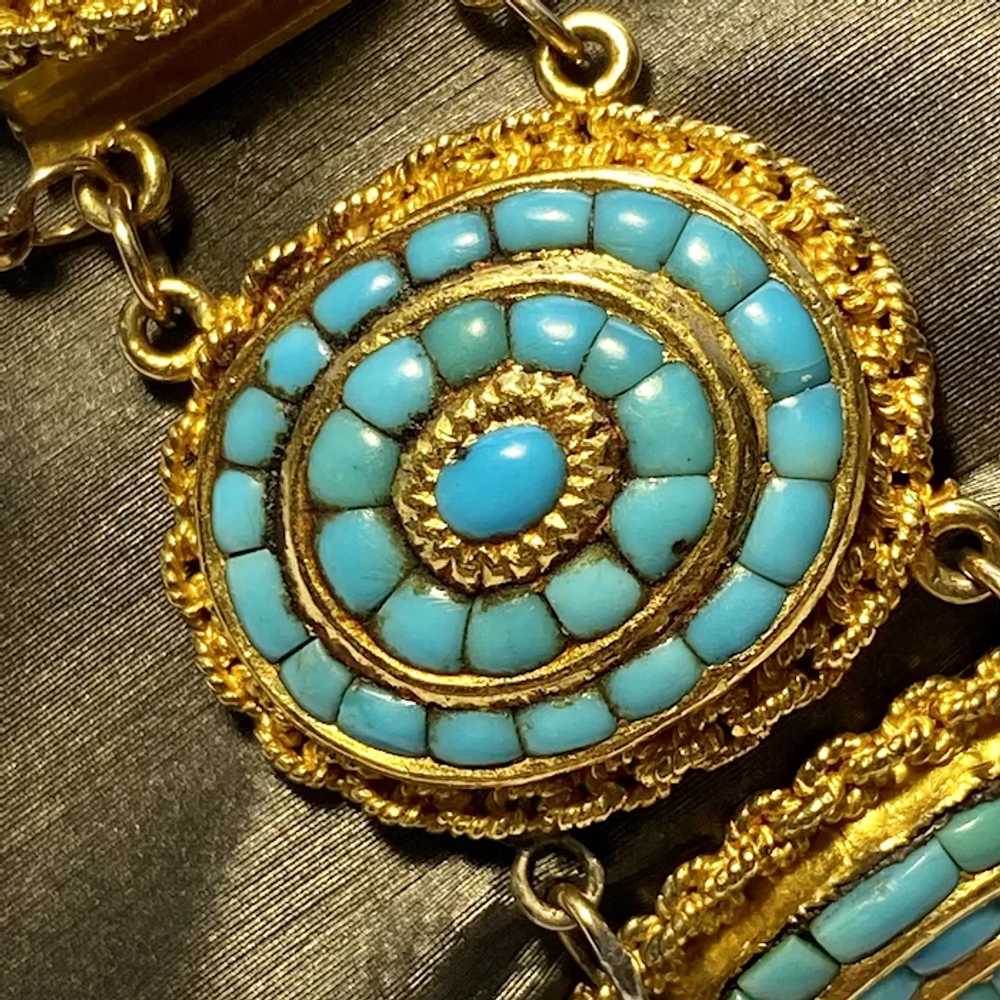 Victorian 18k Turquoise Bracelet French - image 8