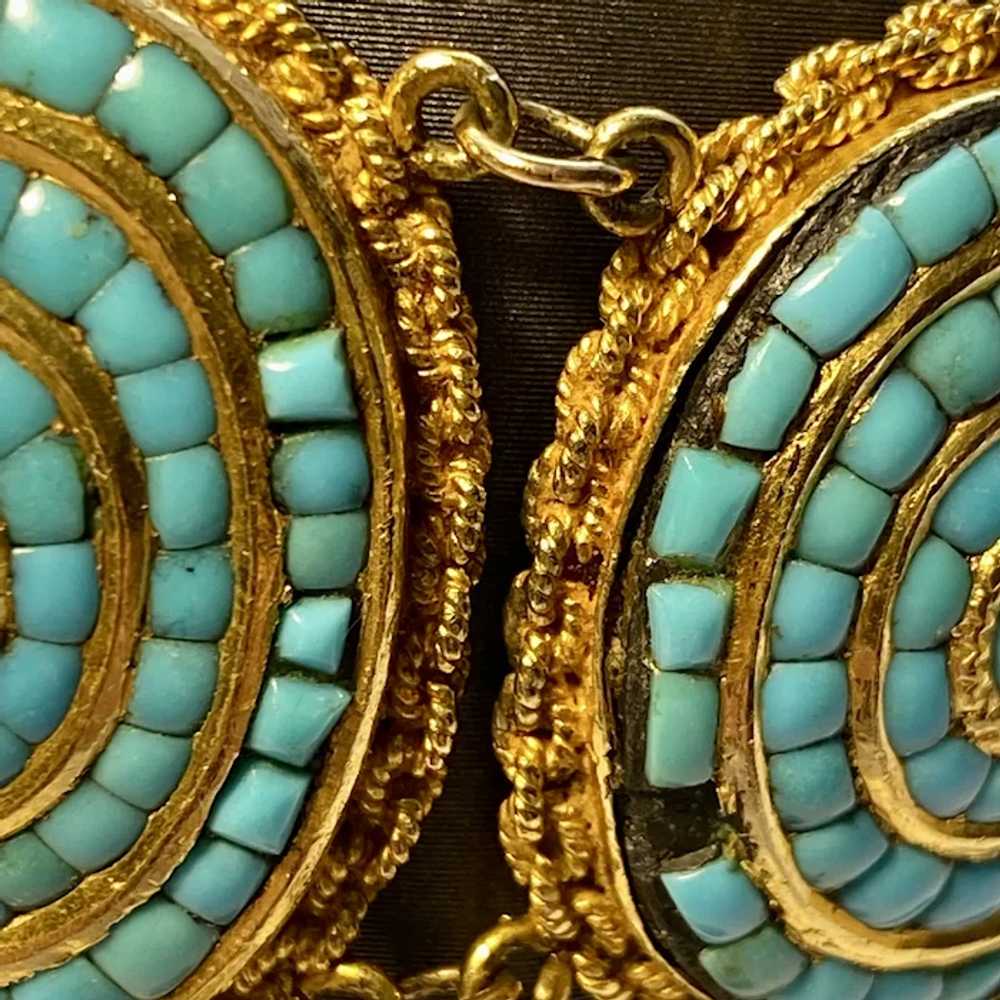 Victorian 18k Turquoise Bracelet French - image 9