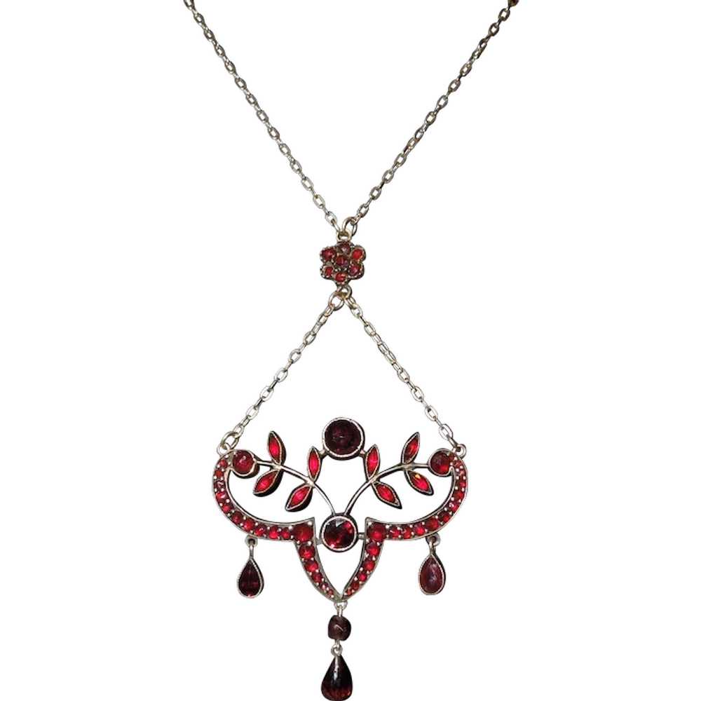 Victorian Bohemian Garnet Necklace c. 1880's - image 1