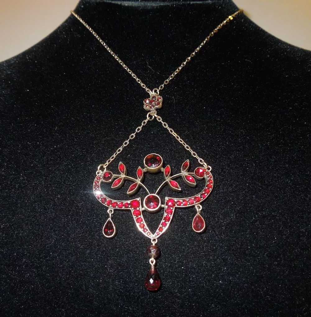 Victorian Bohemian Garnet Necklace c. 1880's - image 2