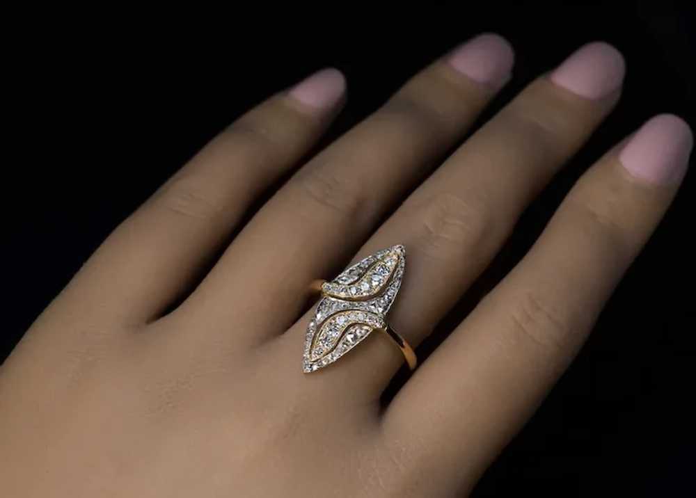Antique Marquise Shape Diamond Ring - image 2
