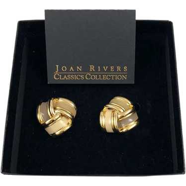 Joan Rivers Earrings Enamel Clip Ons Vintage NIB - image 1