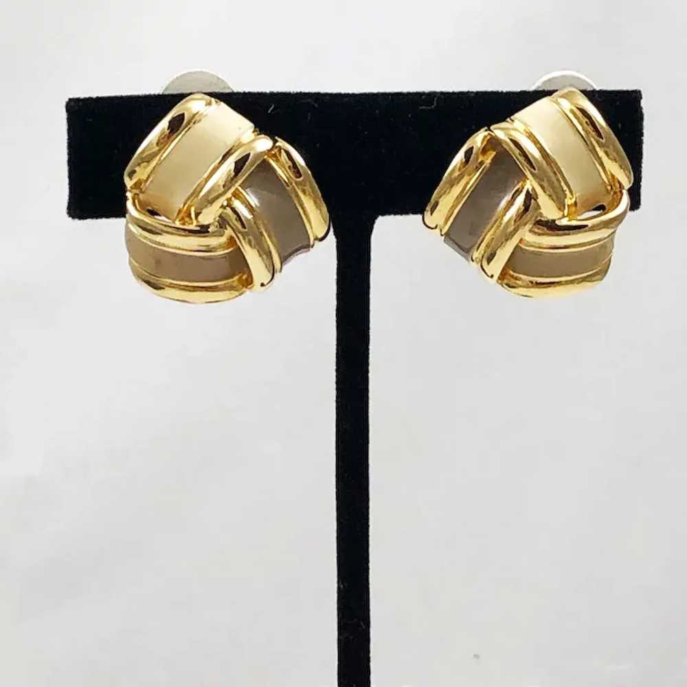 Joan Rivers Earrings Enamel Clip Ons Vintage NIB - image 2