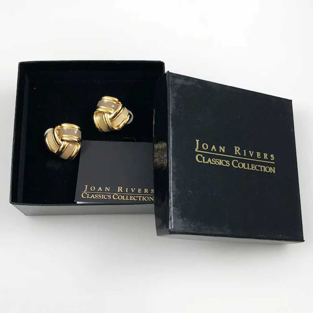 Joan Rivers Earrings Enamel Clip Ons Vintage NIB - image 3