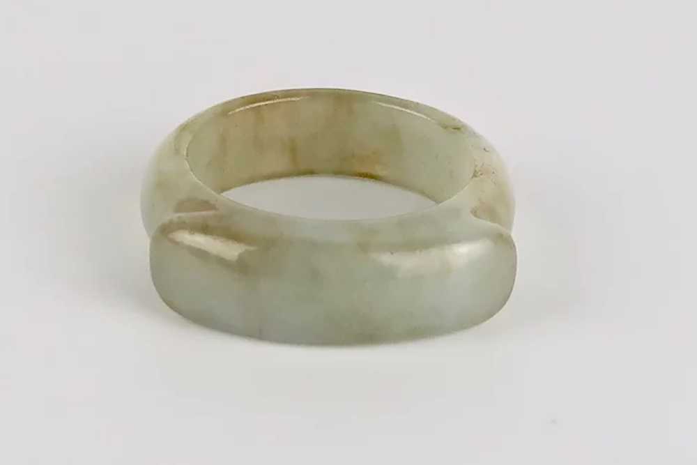 Vintage Green Jadeite Unisex Ring  70's Era - image 2