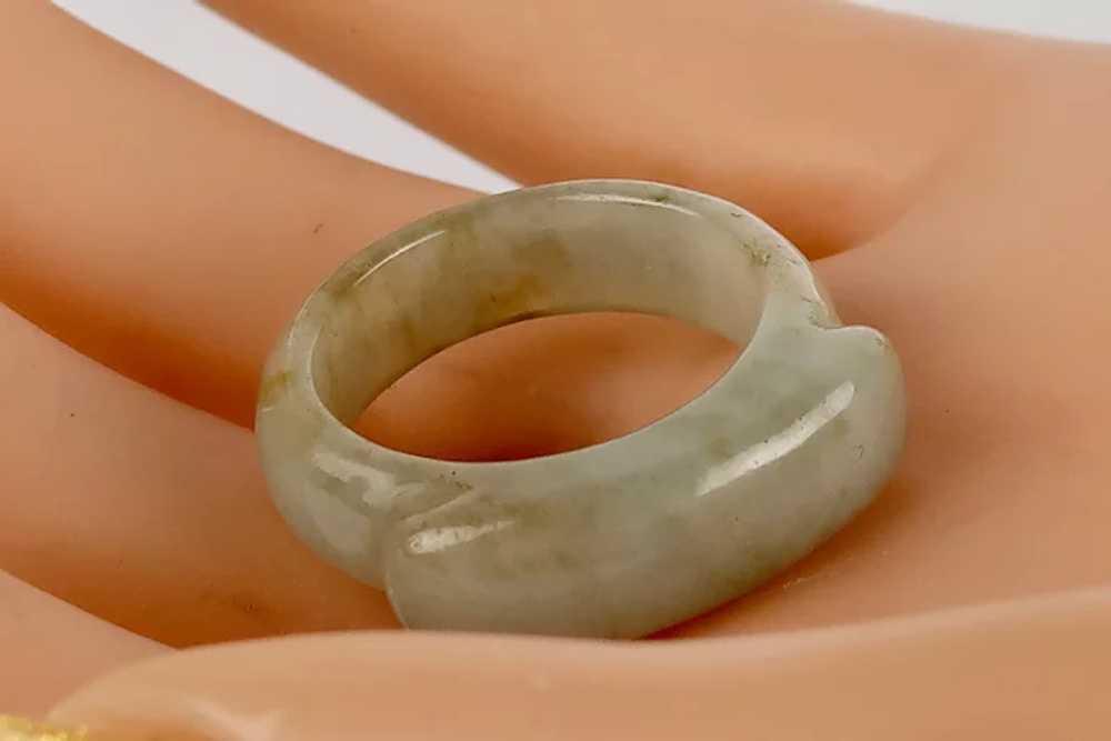 Vintage Green Jadeite Unisex Ring  70's Era - image 5