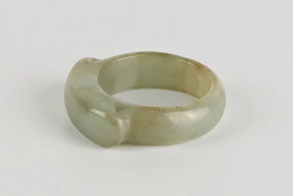 Vintage Green Jadeite Unisex Ring  70's Era - image 7