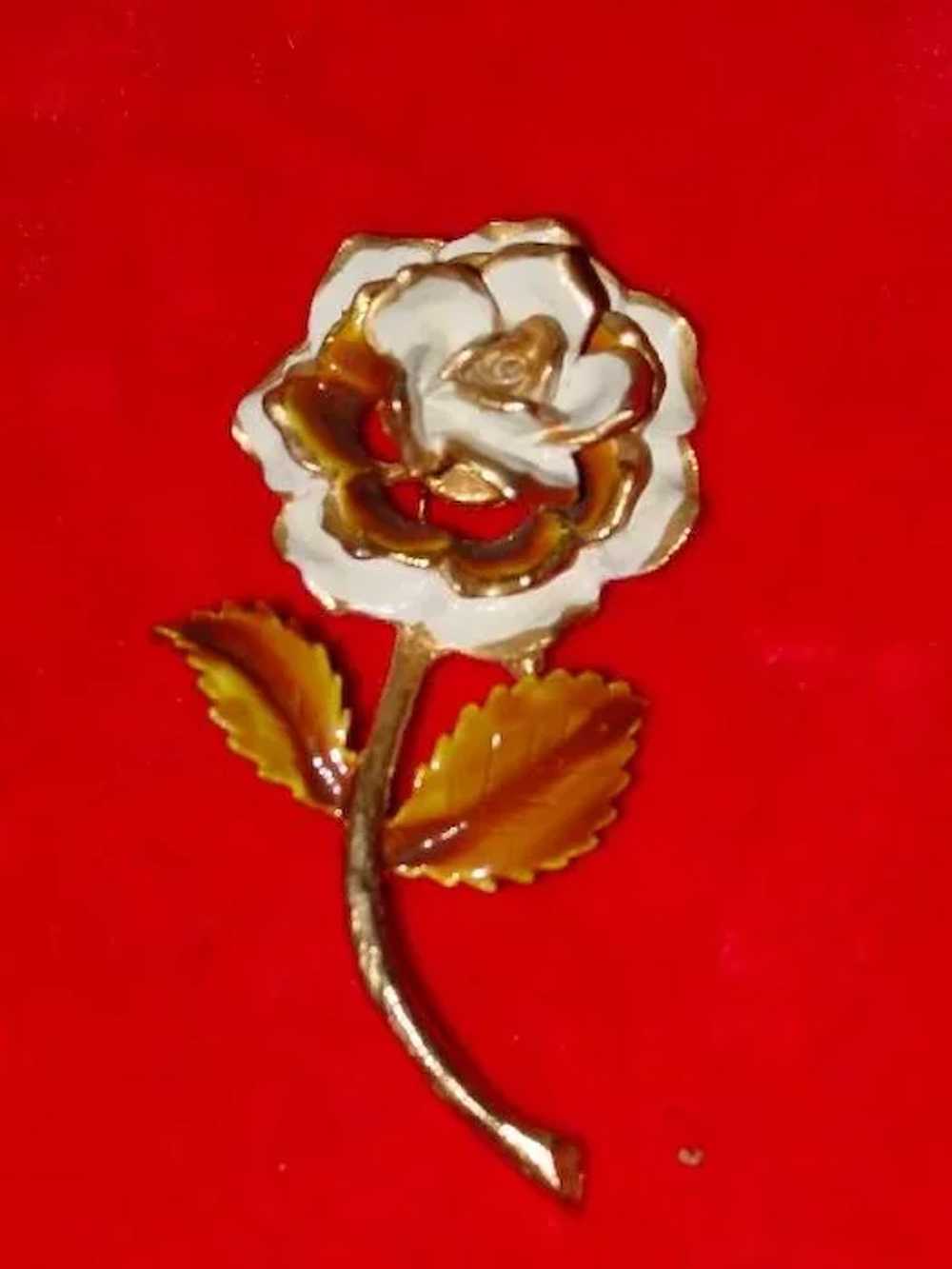Vintage Rose Trembler Brooch - image 1