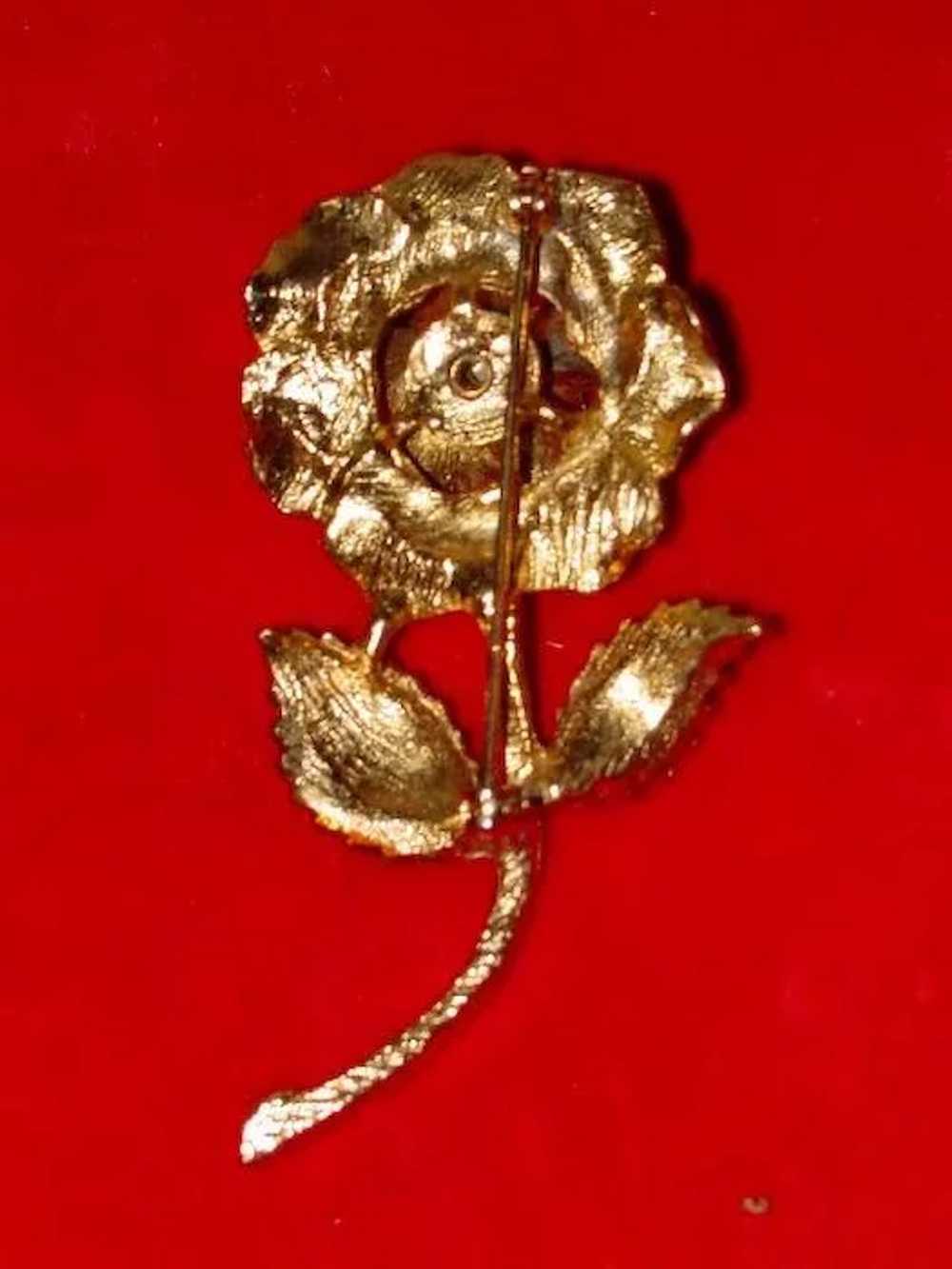 Vintage Rose Trembler Brooch - image 2