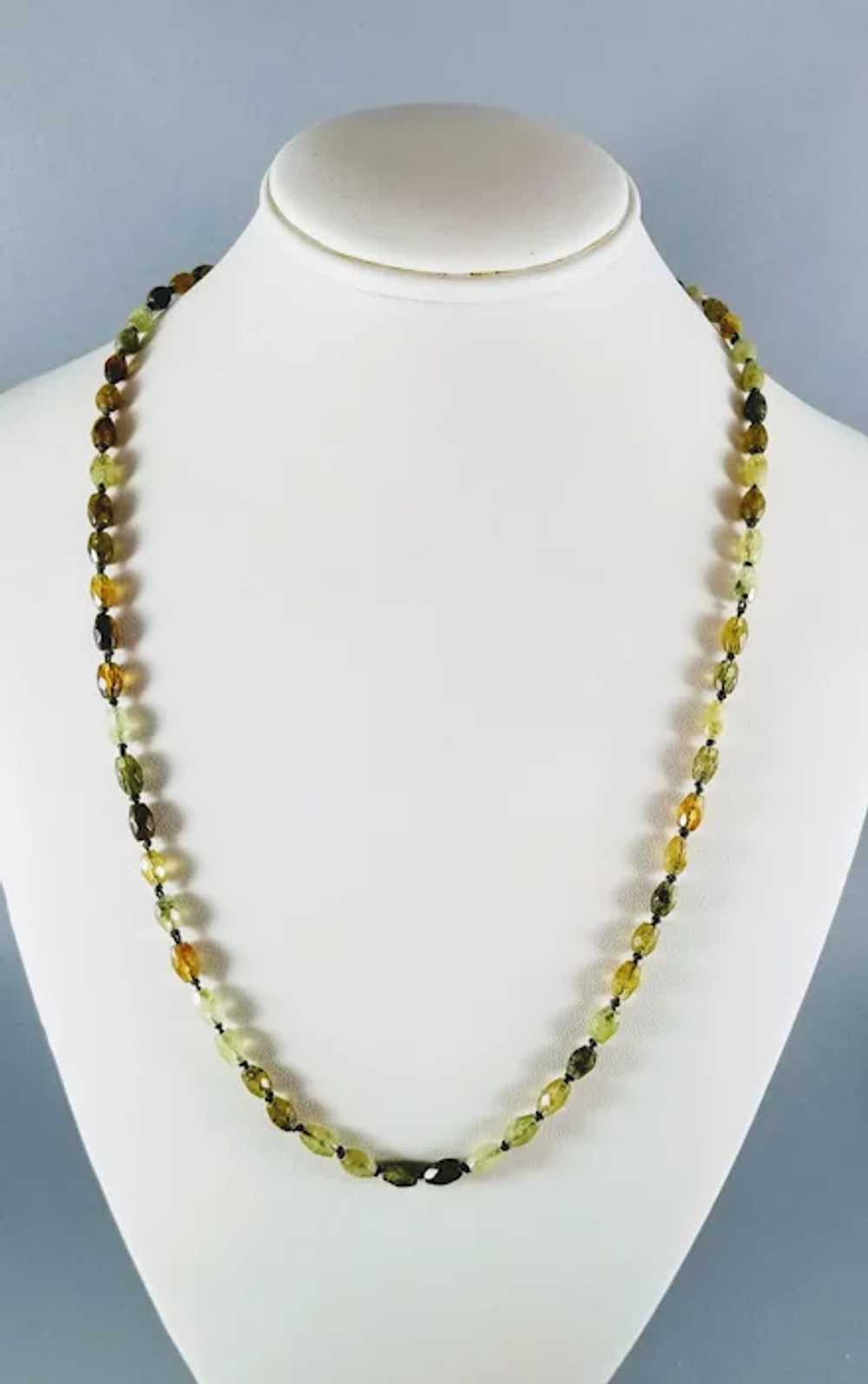 Faceted Peridot Beads Necklace - image 3