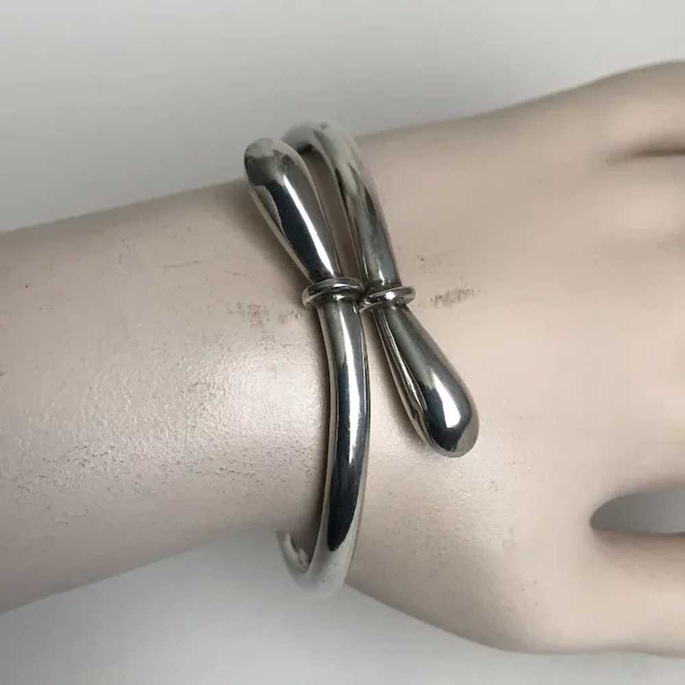 Mexican Sterling Bracelet Bypass Signed c1960’s - image 3